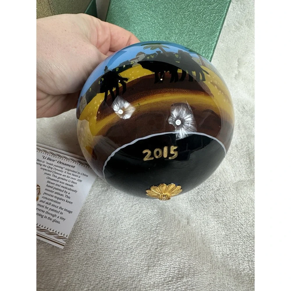 Pier 1 Li Bien Ornament, 2015 hand painted Nativity Scene Wise Men original box